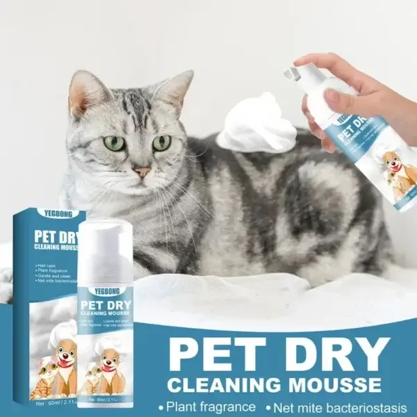 Dog Shampoos: 60ml Waterless Dry Cleaning Shampoo for Pet Deodorizing - Image 2
