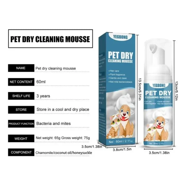 Dog Shampoos No-Rinse Cleaning Mousse - Image 5