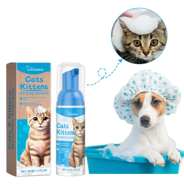 Dog Shampoos: Waterless Moisturizing Shampoo for Itch Relief and Deodorizing