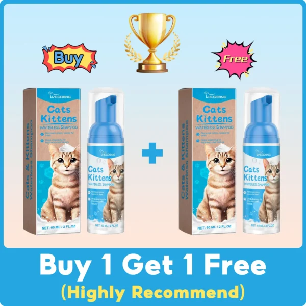 Dog Shampoos: Waterless Moisturizing Shampoo for Itch Relief and Deodorizing - Image 2