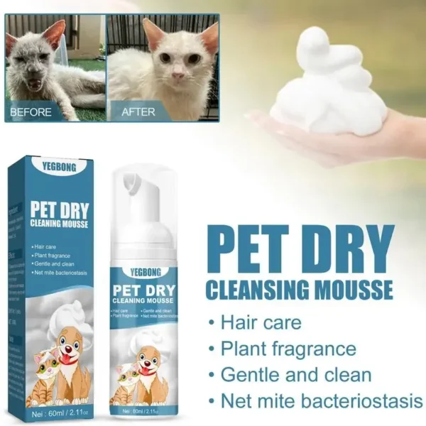 Dog Shampoos No-Rinse Cleaning Mousse - Image 2