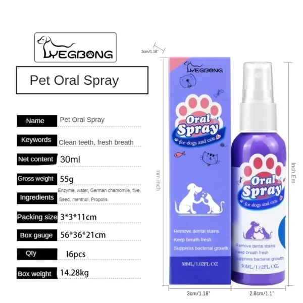 Dog Shampoos: Teeth Cleaning Spray for Fresh Breath. - Image 6