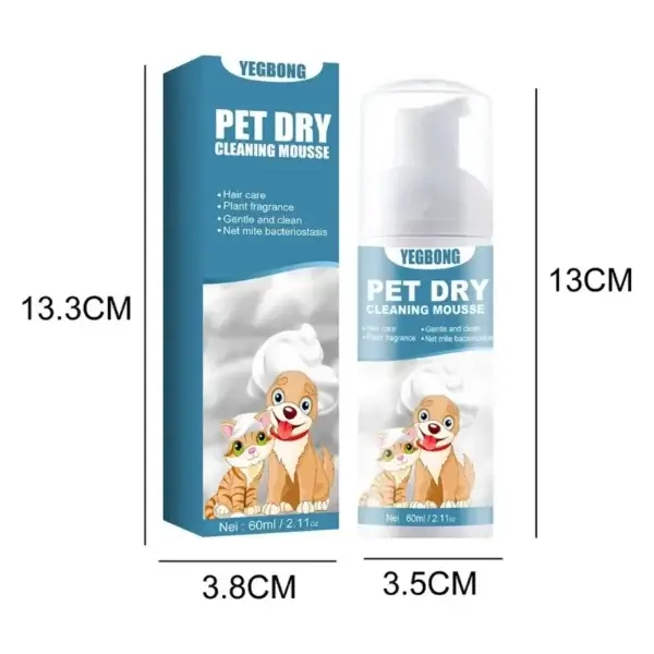 Dog Shampoos: 60ml Waterless Dry Cleaning Shampoo for Pet Deodorizing - Image 6