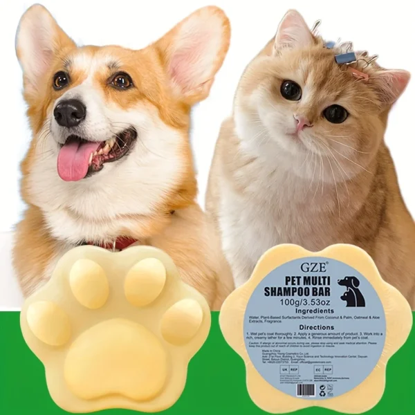GZE Pet Shampoo Conditioner Bar For Dogs Cats Sensitive Skin Care Allergies
